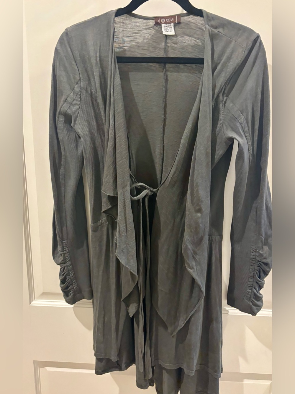 XCVI Women's Gray Lightweight Open Front Cardigan